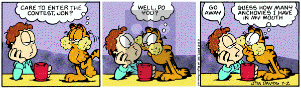 Garfield on Friday July 2, 1993 Comic Strip