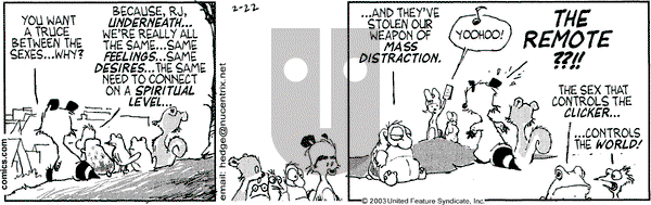 Over the Hedge on Saturday February 22, 2003 Comic Strip