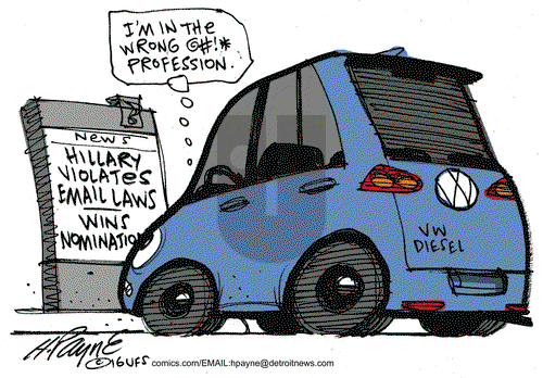Henry Payne on Wednesday August 3, 2016 Comic Strip