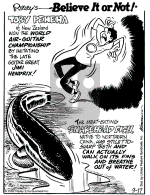 Ripley's Believe It or Not on Tuesday September 17, 2002 Comic Strip