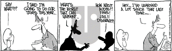 The Buckets on Thursday March 19, 1998 Comic Strip