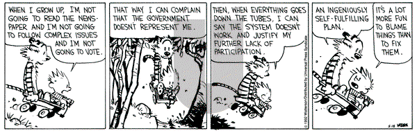Calvin and Hobbes on Monday May 18, 1992 Comic Strip