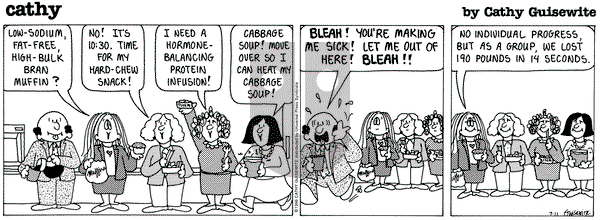 Cathy Classics on Thursday July 11, 1996 Comic Strip