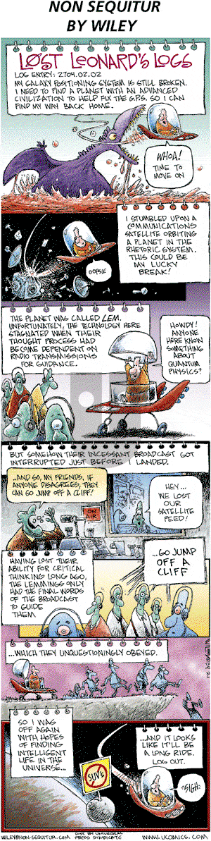 Non Sequitur on Sunday February 1, 2004 Comic Strip