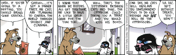 Get Fuzzy on Thursday August 30, 2012 Comic Strip