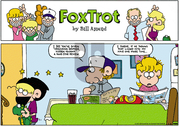 FoxTrot on Sunday February 18, 2001 Comic Strip