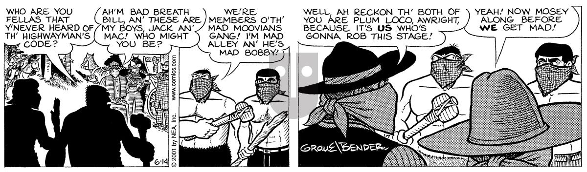 Alley Oop - Thursday June 14, 2001 Comic Strip