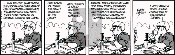 Doonesbury on Saturday July 5, 1986 Comic Strip