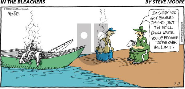 In the Bleachers on Sunday July 18, 2004 Comic Strip