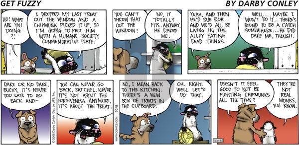 Get Fuzzy on Sunday October 8, 2006 Comic Strip