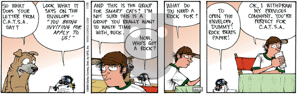 Get Fuzzy on Saturday November 28, 2009 Comic Strip