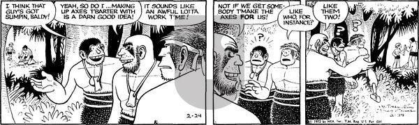 Alley Oop on Thursday February 24, 1972 Comic Strip