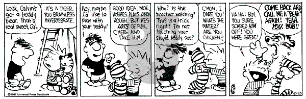 Calvin and Hobbes - Friday October 23, 1987 Comic Strip