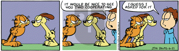 Garfield on Wednesday June 21, 1995 Comic Strip