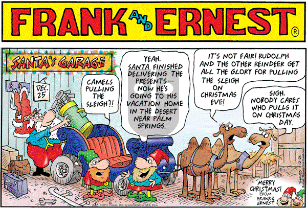Frank and Ernest on Sunday December 25, 2011 Comic Strip