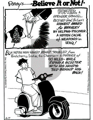 Ripley's Believe It or Not - Saturday April 17, 2004 Comic Strip