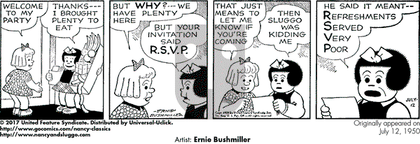 Nancy Classics on Wednesday July 12, 2017 Comic Strip