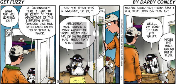 Get Fuzzy on Sunday January 19, 2003 Comic Strip