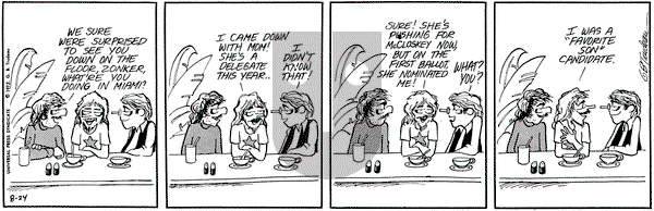 Doonesbury on Thursday August 24, 1972 Comic Strip