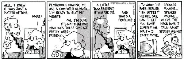 FoxTrot on Wednesday February 5, 1997 Comic Strip