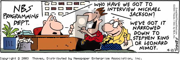 Frank and Ernest - Monday April 21, 2003 Comic Strip