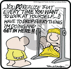 Ziggy on Wednesday March 14, 2018 Comic Strip
