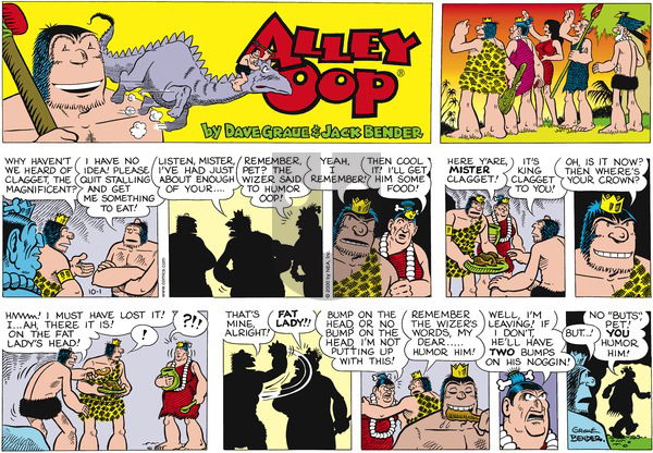 Alley Oop on Sunday October 1, 2000 Comic Strip