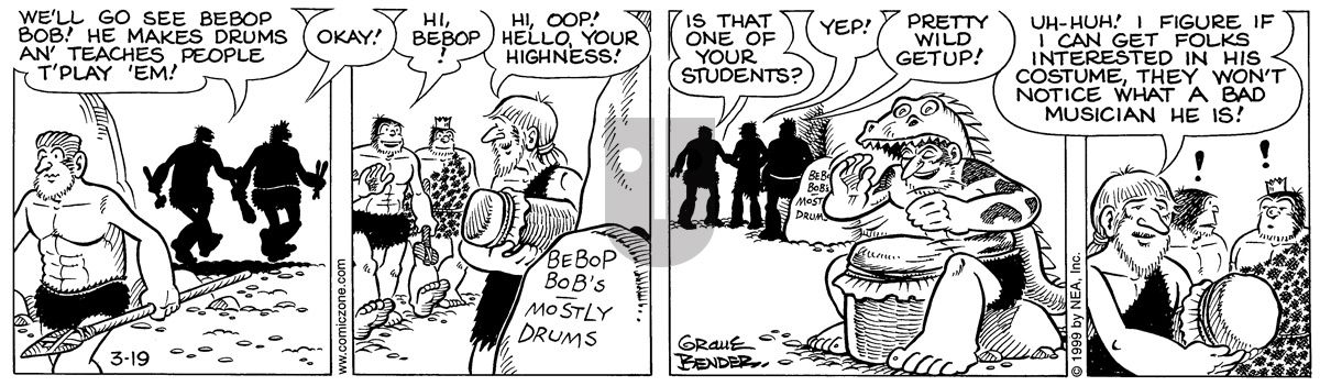 Alley Oop - Friday March 19, 1999 Comic Strip