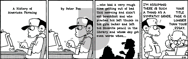 FoxTrot on Monday February 26, 2001 Comic Strip