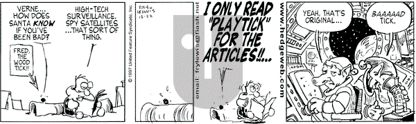 Over the Hedge on Monday December 22, 1997 Comic Strip