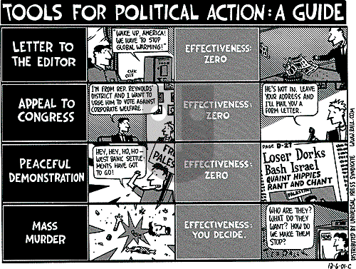 Ted Rall on Monday December 10, 2001 Comic Strip