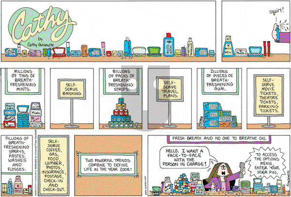 Cathy Classics - Sunday February 10, 2008 Comic Strip
