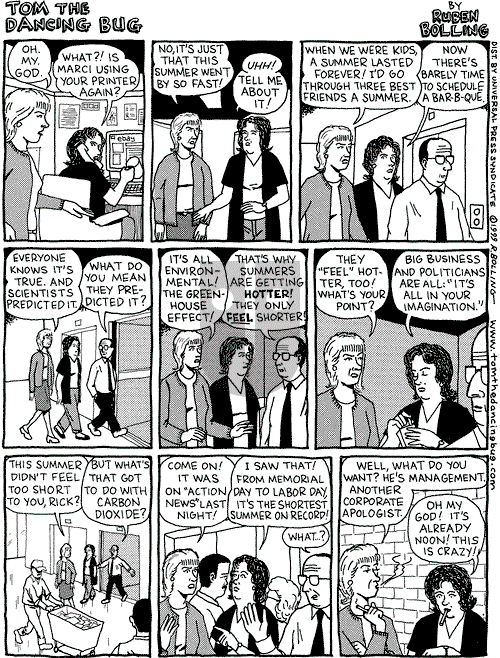 Tom the Dancing Bug on Saturday September 11, 1999 Comic Strip