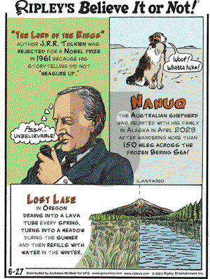 Ripley's Believe It or Not - Tuesday June 27, 2023 Comic Strip