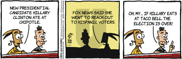 La Cucaracha on Monday April 27, 2015 Comic Strip