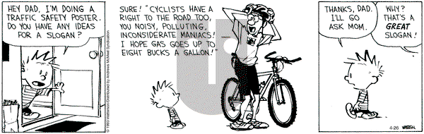 Calvin and Hobbes - Wednesday April 26, 2023 Comic Strip