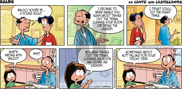 Baldo on Sunday August 21, 2011 Comic Strip
