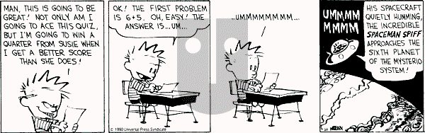 Calvin and Hobbes - Saturday September 22, 1990 Comic Strip