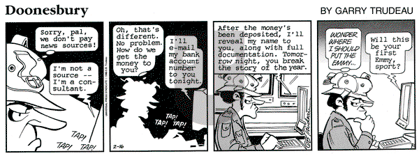 Doonesbury on Friday February 16, 1996 Comic Strip