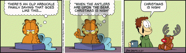 Garfield on Monday November 27, 2017 Comic Strip