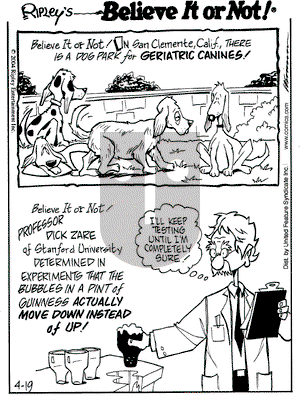 Ripley's Believe It or Not on Monday April 19, 2004 Comic Strip