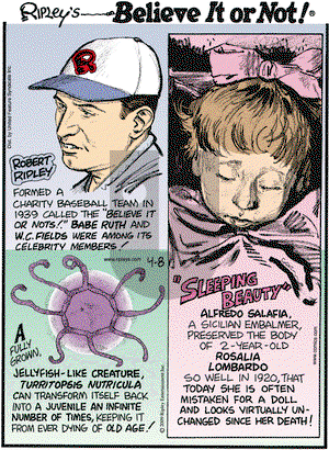 Ripley's Believe It or Not - Wednesday April 8, 2009 Comic Strip