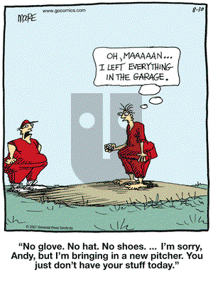 In the Bleachers on Thursday August 30, 2007 Comic Strip