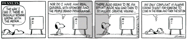 Peanuts on Saturday February 11, 1961 Comic Strip