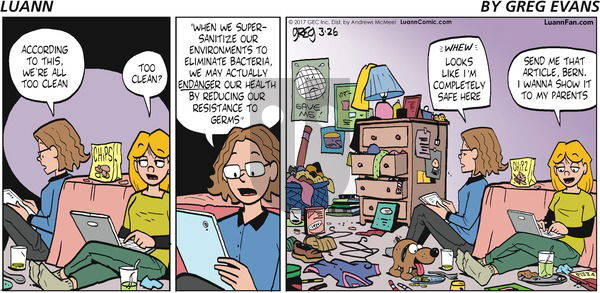 Luann on Sunday March 26, 2017 Comic Strip