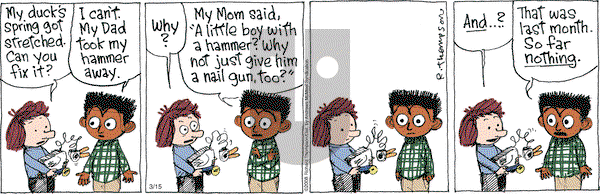 Cul de Sac on Thursday March 15, 2018 Comic Strip