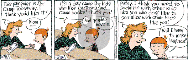 Cul de Sac on Wednesday April 1, 2015 Comic Strip