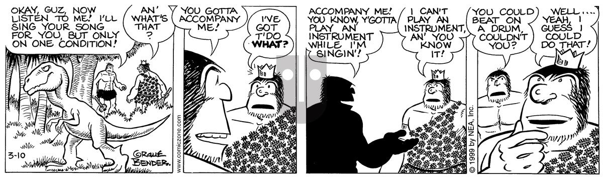 Alley Oop - Wednesday March 10, 1999 Comic Strip