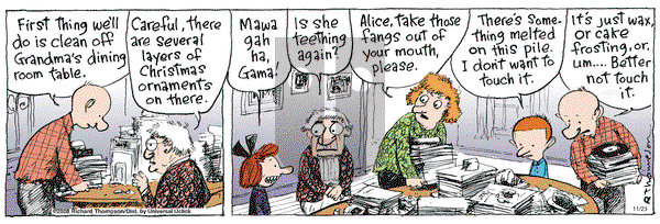 Cul de Sac on Wednesday November 23, 2011 Comic Strip