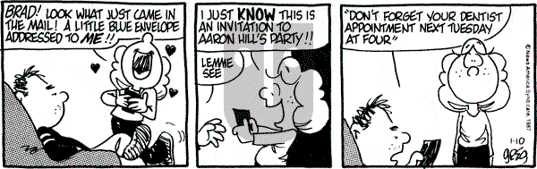Luann on Saturday January 10, 1987 Comic Strip